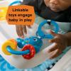 imageBaby Einstein Dine ampamp Discover MultiUse Booster Feeding ampamp Floor Activity Seat with SelfStoring TrayFloor Seat