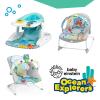 imageBaby Einstein Dine ampamp Discover MultiUse Booster Feeding ampamp Floor Activity Seat with SelfStoring TrayFloor Seat