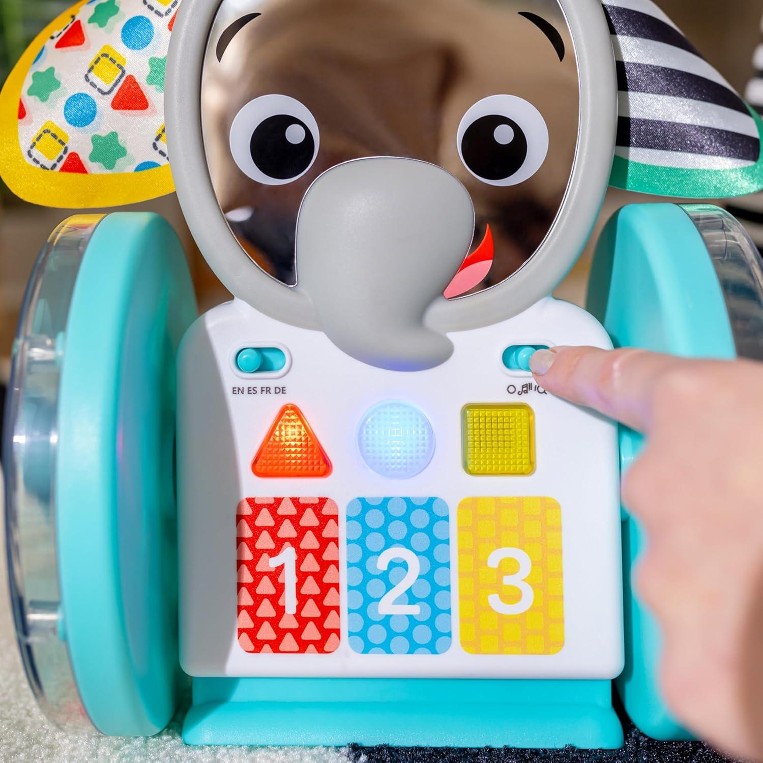 imageBaby Einstein Glow ampamp Discover Light Bar Musical Toy Activity Station Sitting Up and Tummy Time Toy Color and Animal Learning Toy Infant Ages 3 monthsChase  Tap Earl