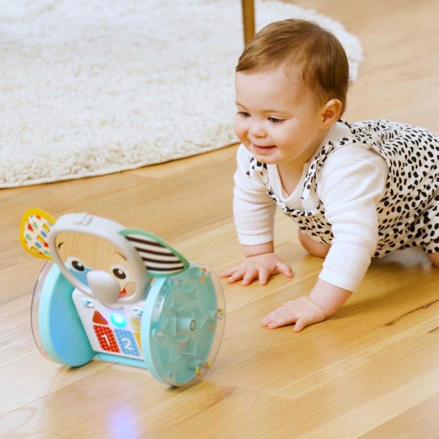 imageBaby Einstein Glow ampamp Discover Light Bar Musical Toy Activity Station Sitting Up and Tummy Time Toy Color and Animal Learning Toy Infant Ages 3 monthsChase  Tap Earl