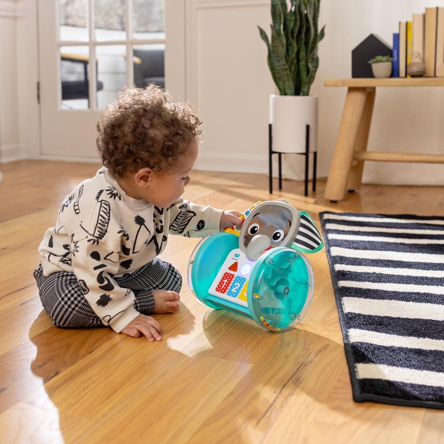 imageBaby Einstein Glow ampamp Discover Light Bar Musical Toy Activity Station Sitting Up and Tummy Time Toy Color and Animal Learning Toy Infant Ages 3 monthsChase  Tap Earl