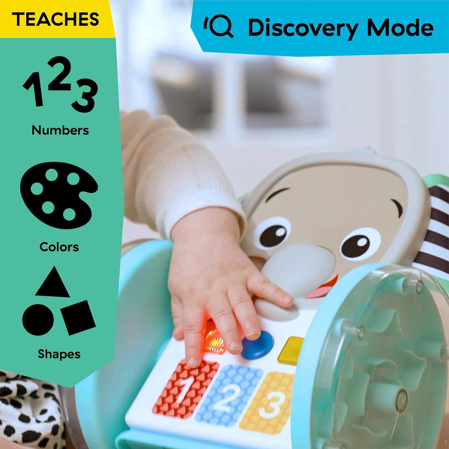 imageBaby Einstein Glow ampamp Discover Light Bar Musical Toy Activity Station Sitting Up and Tummy Time Toy Color and Animal Learning Toy Infant Ages 3 monthsChase  Tap Earl