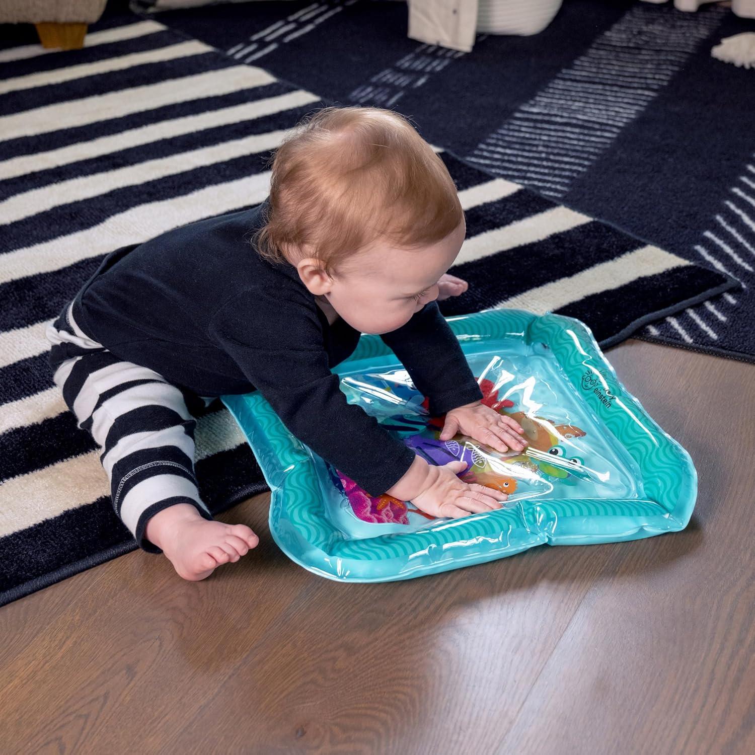 imageBaby Einstein Ocean Explorers Sensory Splash Water Mat for Tummy Time or Seated Play Ages 036 MonthsOcean Explorers