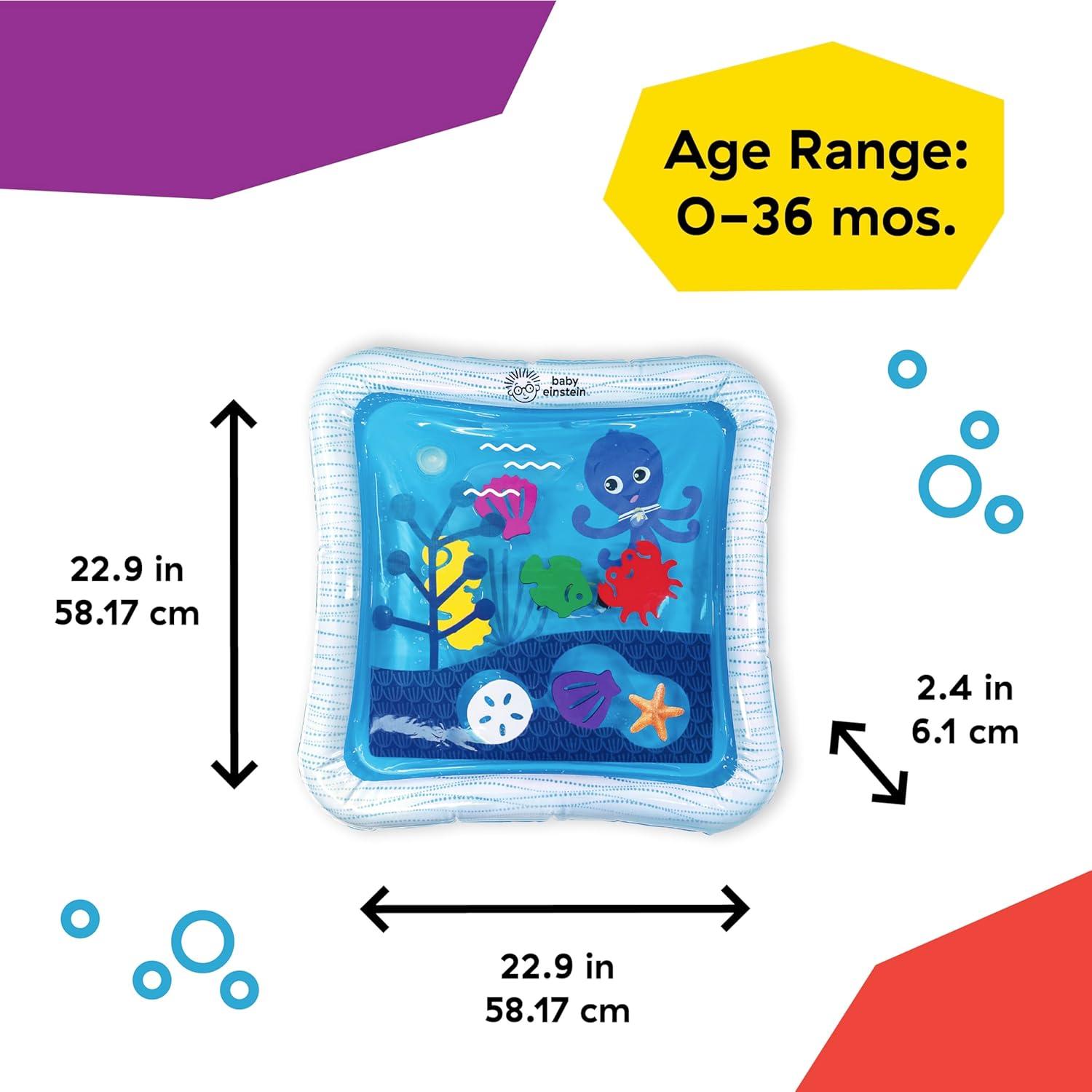 imageBaby Einstein Ocean Explorers Sensory Splash Water Mat for Tummy Time or Seated Play Ages 036 MonthsOctopus