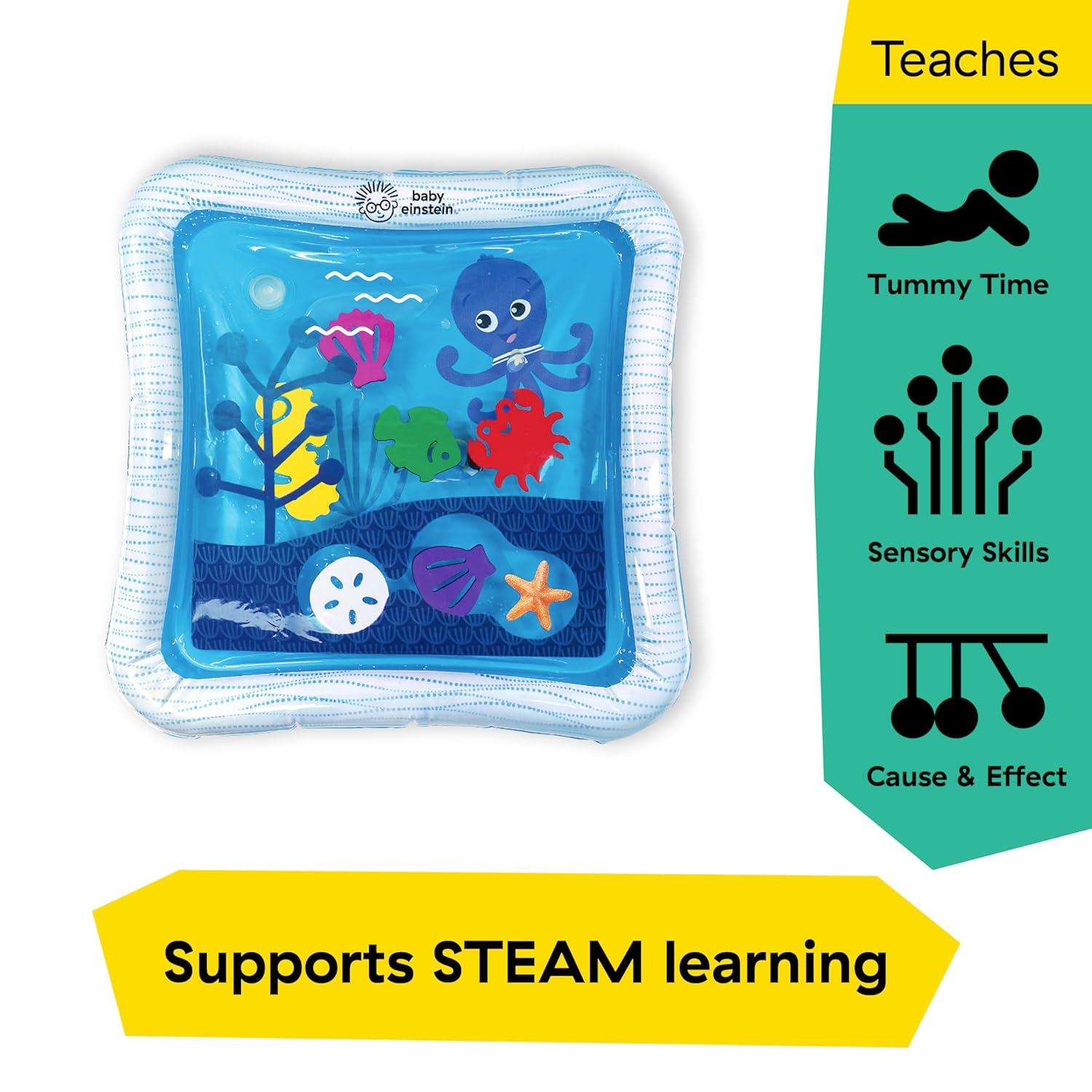 imageBaby Einstein Ocean Explorers Sensory Splash Water Mat for Tummy Time or Seated Play Ages 036 MonthsOctopus