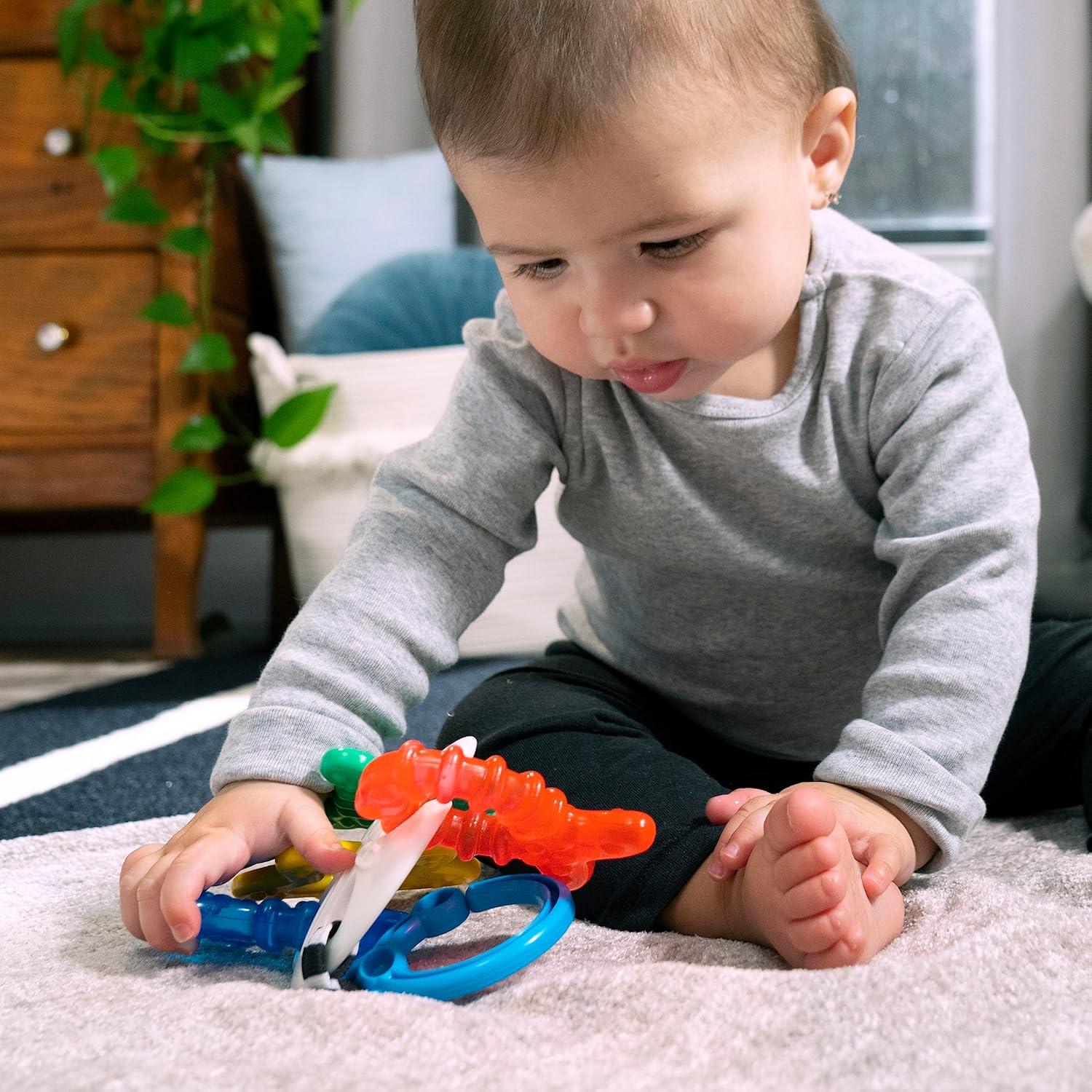 imageBaby Einstein Teetherpillar Rattle and Chill Teething Toy Ages 3 months Sea of Sensory Teether