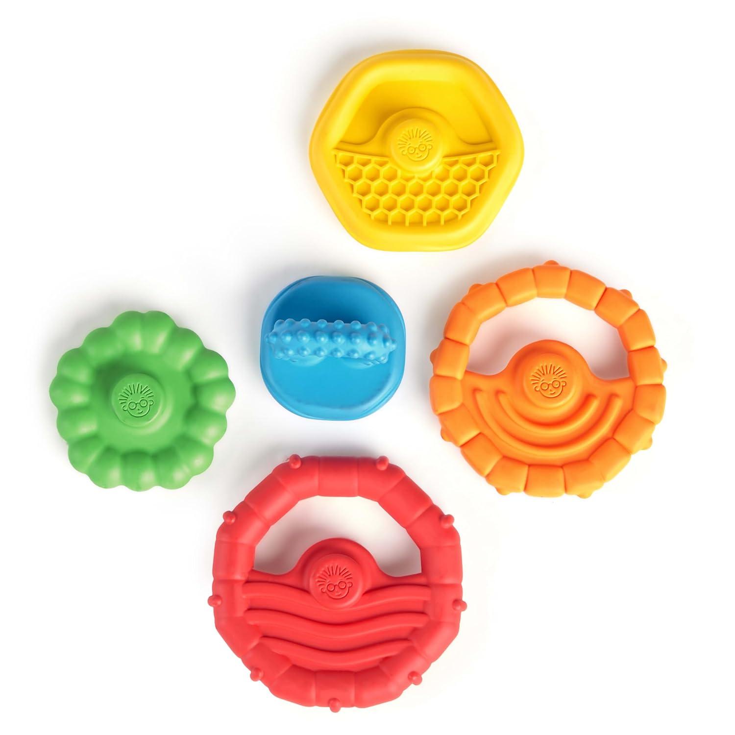 imageBaby Einstein Teetherpillar Rattle and Chill Teething Toy Ages 3 months Stack  Teethe