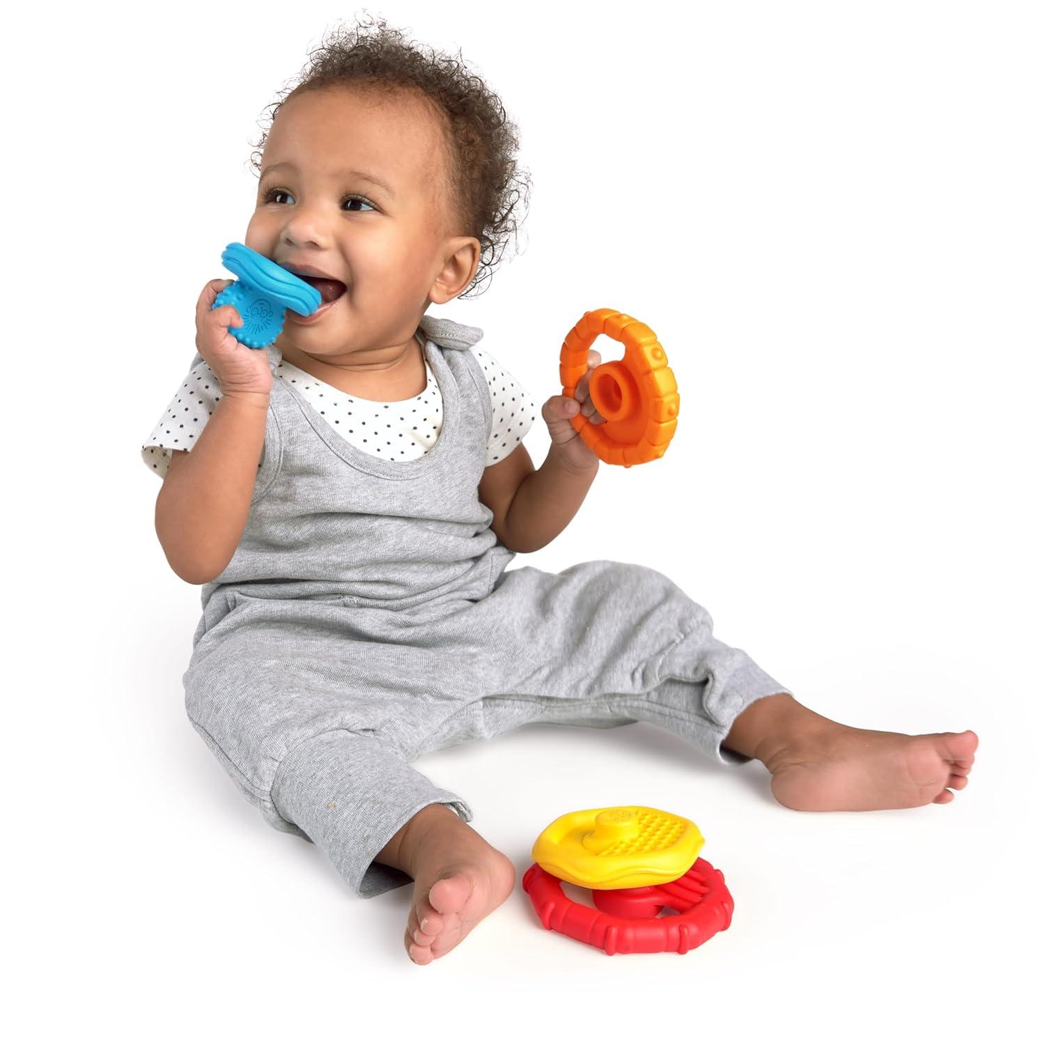 imageBaby Einstein Teetherpillar Rattle and Chill Teething Toy Ages 3 months Stack  Teethe