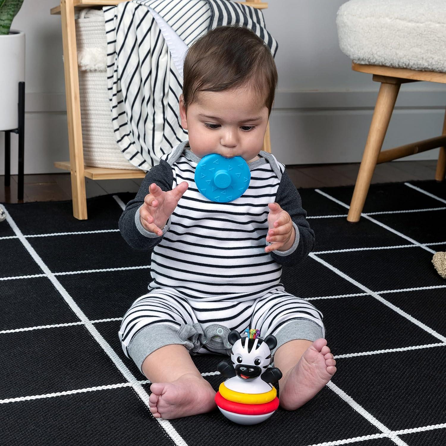 imageBaby Einstein Teetherpillar Rattle and Chill Teething Toy Ages 3 months Zen Stack  Wobble Teether