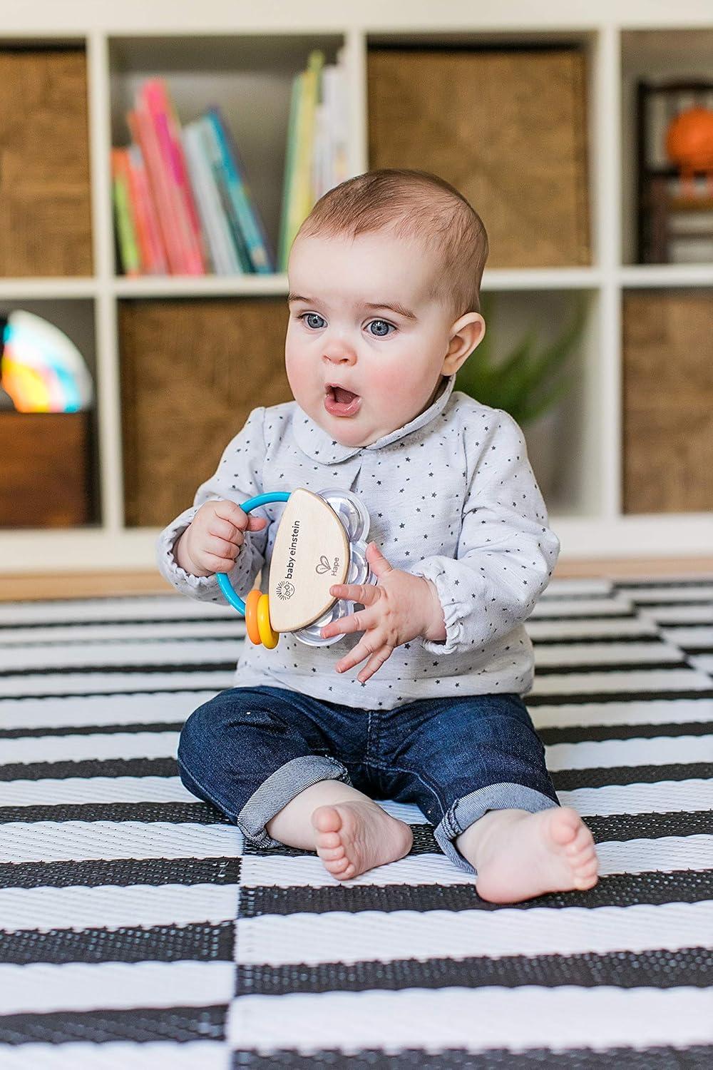 imageBaby Einstein Tiny Tambourine Wooden Musical Toy Ages 3 months 
