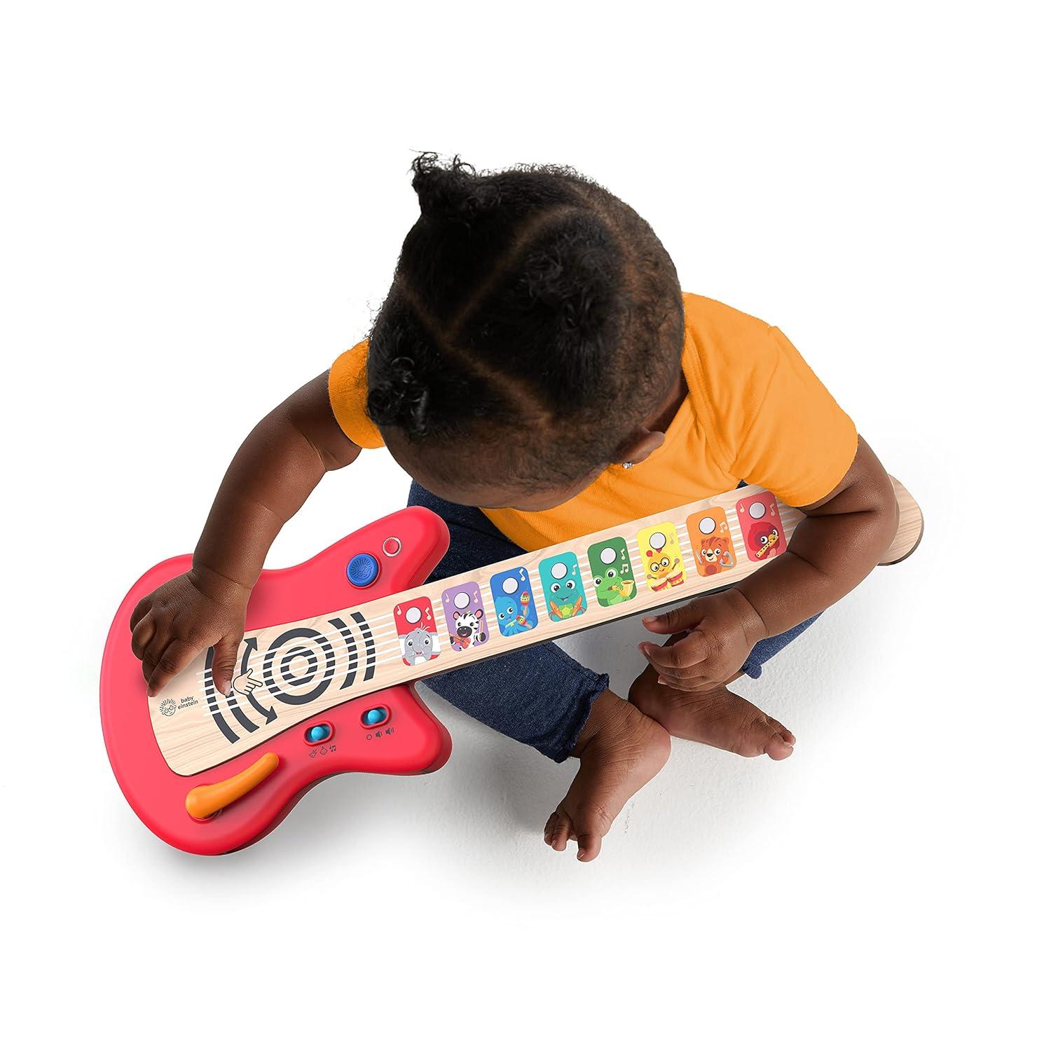imageBaby Einstein Together in Tune Piano ampamp Guitar Bundle Safe Wireless Wooden Musical Toddler Toys Magic Touch 6 MonthsConnected Guitar