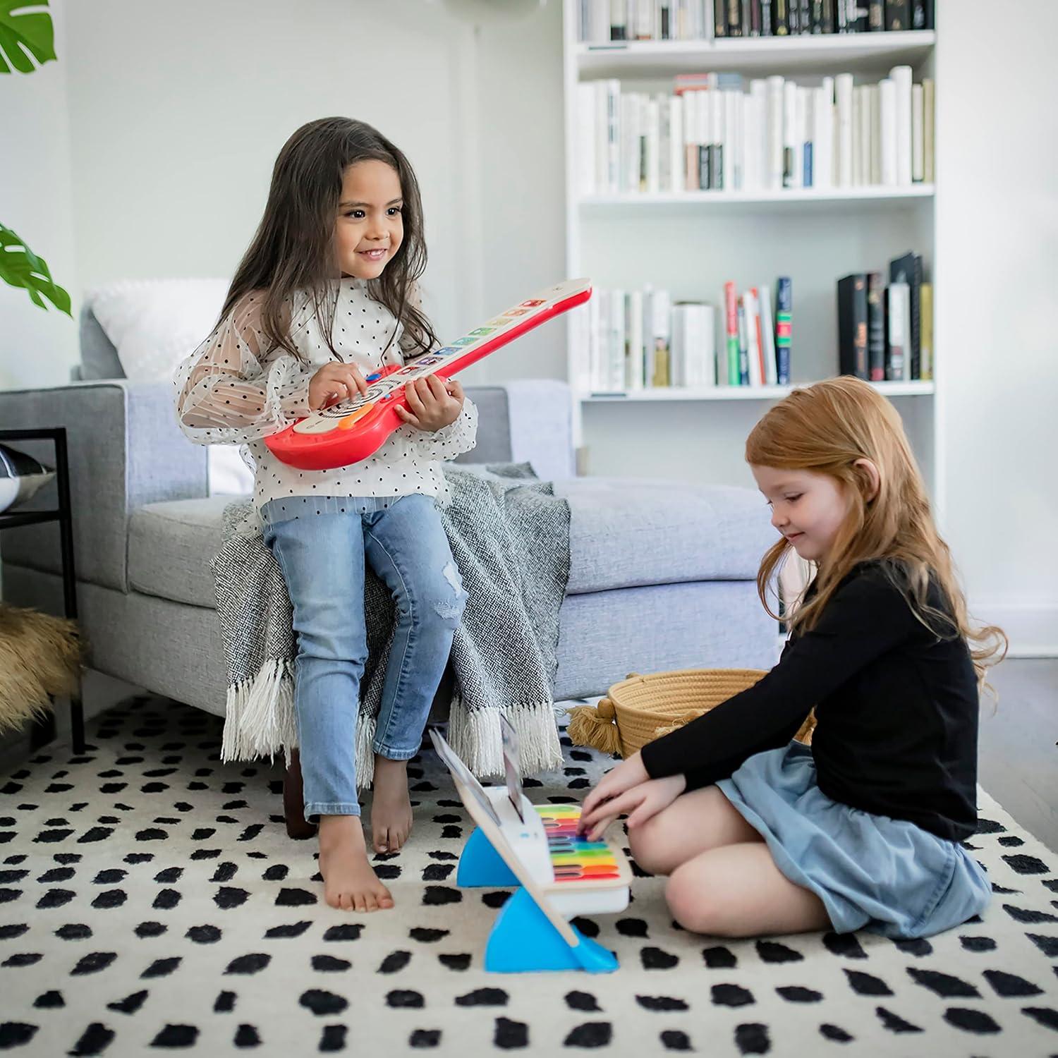 imageBaby Einstein Together in Tune Piano ampamp Guitar Bundle Safe Wireless Wooden Musical Toddler Toys Magic Touch 6 MonthsConnected Guitar