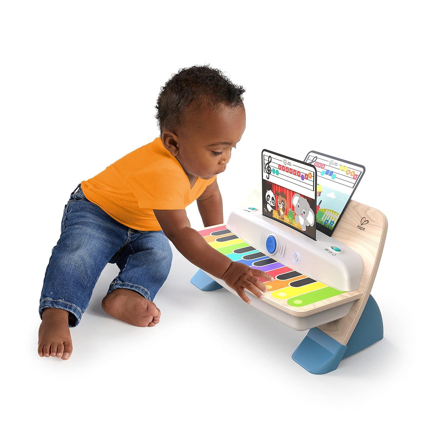 imageBaby Einstein Together in Tune Piano ampamp Guitar Bundle Safe Wireless Wooden Musical Toddler Toys Magic Touch 6 MonthsConnected Piano