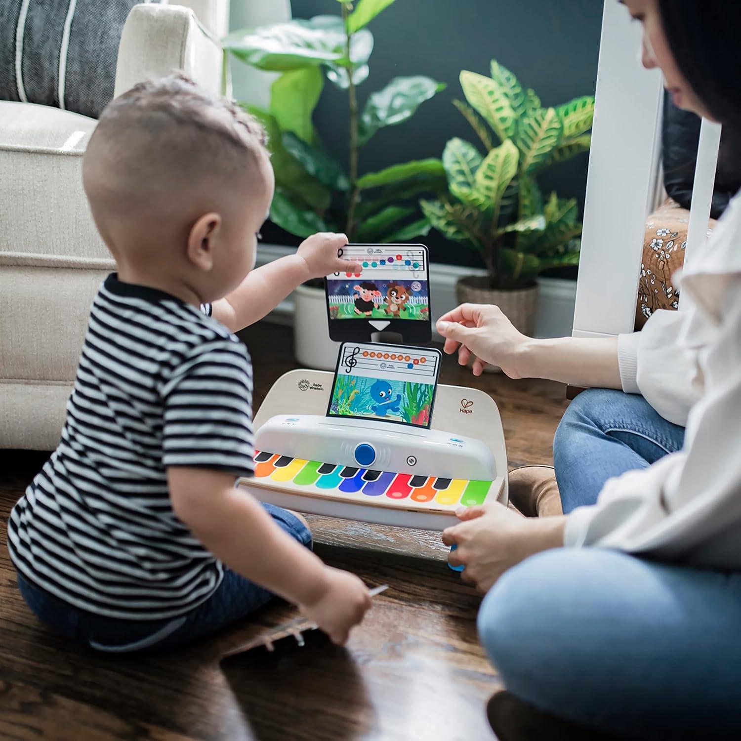 imageBaby Einstein Together in Tune Piano ampamp Guitar Bundle Safe Wireless Wooden Musical Toddler Toys Magic Touch 6 MonthsConnected Piano