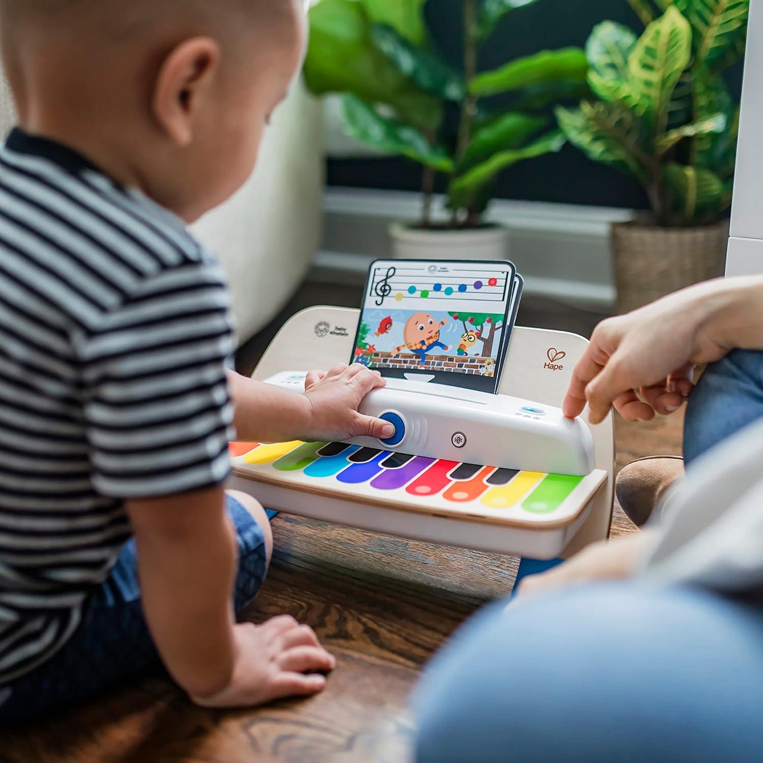 imageBaby Einstein Together in Tune Piano ampamp Guitar Bundle Safe Wireless Wooden Musical Toddler Toys Magic Touch 6 MonthsConnected Piano