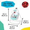 imageBaby Einstein Ocean Explorers Musical Compact Lightweight Baby Swing 6Speed MultiDirection Vibrations Music Sounds 09 Months  GreyGray