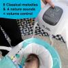 imageBaby Einstein Ocean Explorers Musical Compact Lightweight Baby Swing 6Speed MultiDirection Vibrations Music Sounds 09 Months  GreyGray