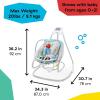 imageBaby Einstein Ocean Explorers Musical Compact Lightweight Baby Swing 6Speed MultiDirection Vibrations Music Sounds 09 Months  GreyKick to It